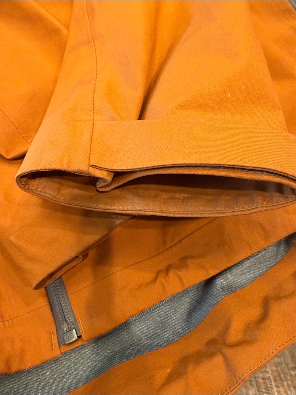 Men's Hooded Raincoat in Bright Orange - Water-Resistant Design - Picture 5 of 5